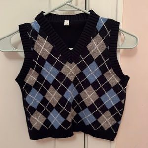NAVY BLUE CORDUROY SWEATER VEST